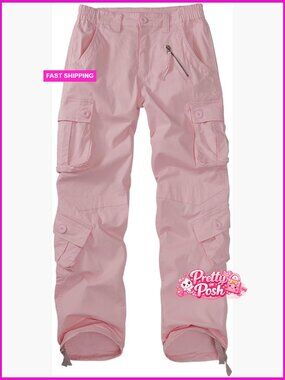 Quick Dry Cargo Pants with Pockets Military Camo Combat Work Casual